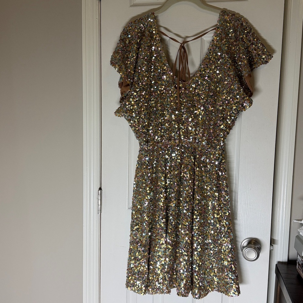 Relish sequin dress in golden M - Picture 6 of 16
